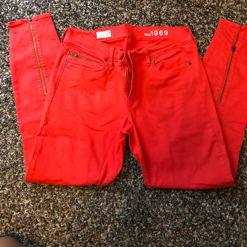 Size 29/8 red skinny jeans
